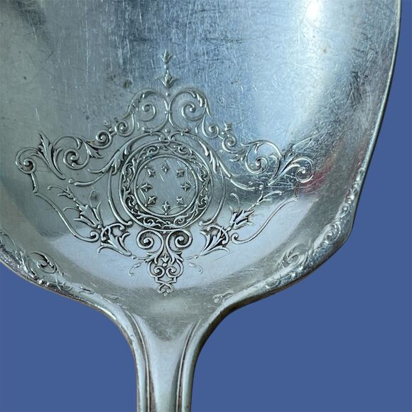 Community Silver Triple Plus Serving Spoon Vintage Silverplate Floral Scroll 20s - Picture 3 of 6